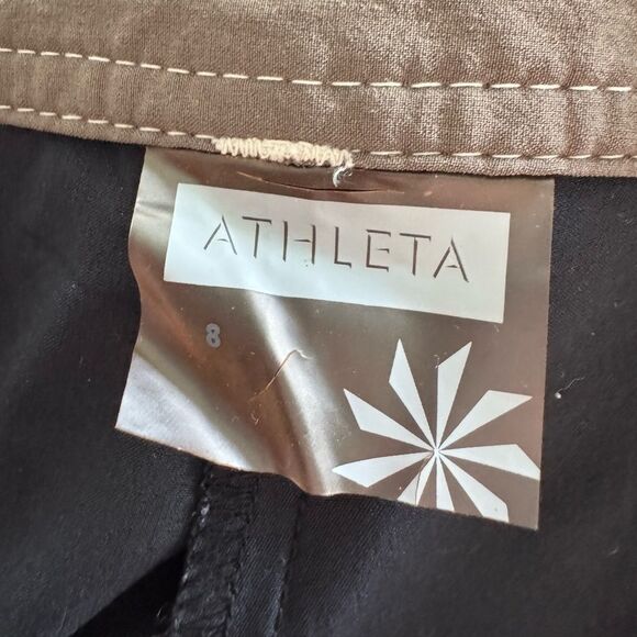 Athleta Black Fit & Flare Skort Skirt Sz 8 Built-in Shorts Athleisure Golf - Picture 6 of 7
